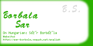 borbala sar business card